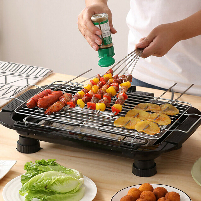 Electric Smoker Bbq - Бытовой бездымный гриль 2000 Вт, многофункциональная