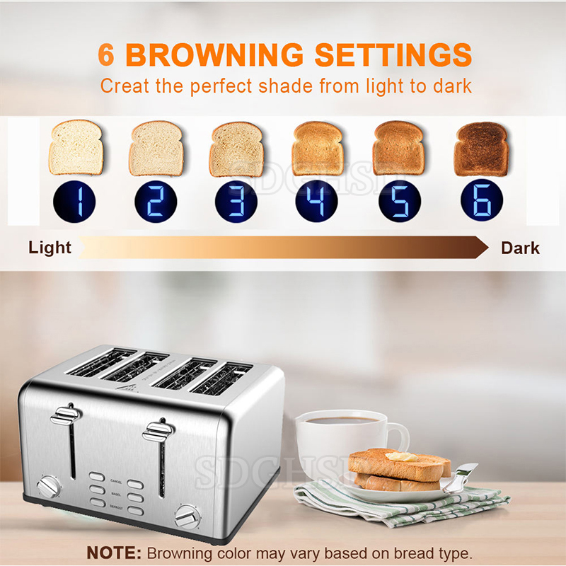 Kitchen Appliances Quality - Новый дизайн, электрический тостер из нержавеющей